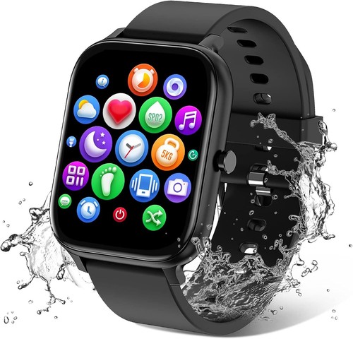 Fitness Smartwatch for Men Women,Heart Rate Sleep Tracker, IP68 Waterproof
