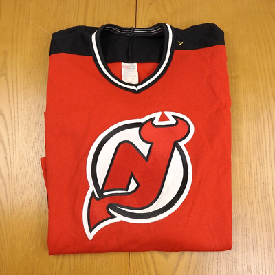 CCM ニュージャージーデビルス ホッケーシャツ サイン入 L Vintage New Jersey Devils Jersey Shirt XXL 90s Red CCM Maska Home