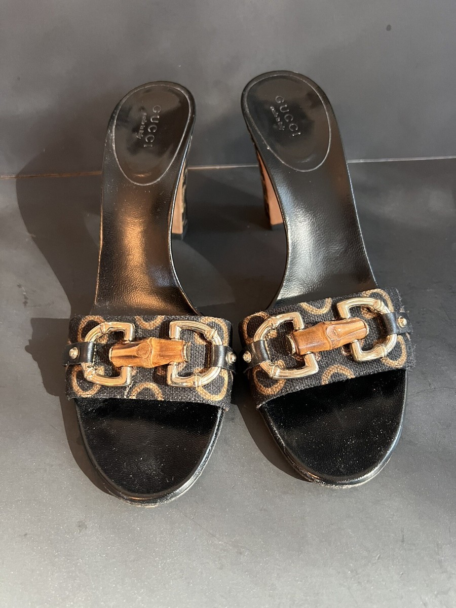 靴 GUCCI Horsebit Bamboo Sandals 37 1/2 GUCCI Horsebit Bamboo Sandals 37 1/2