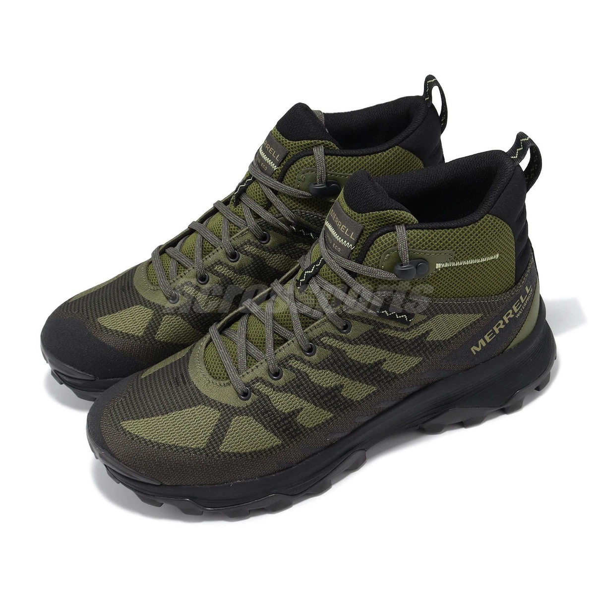 Merrell Speed Eco Mid Mosstone Green Men Water Repellent Outdoors 