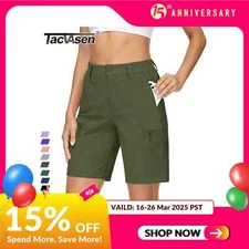 TACVASEN Summer Quick Dry Hiking Shorts Women Lightweight Breathable Jogging