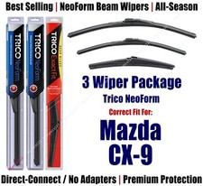 3-Pack Wipers Front & Rear NeoForm - fit 2007-2015 Mazda CX-9 - 16260/170/14A