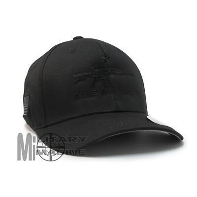 Flexfit Come And Take It Black on Black US Flag on Side Rifle 2nd Amendment Cap