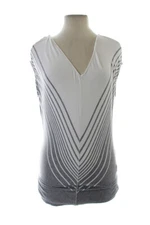Studio M New Ivory Colorblocked B-Neck Side-Ruched Top M $68