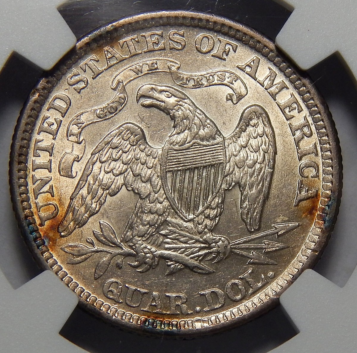 1873 ARROW NGC AU58 SEATED LIBERTY QUARTER | eBay