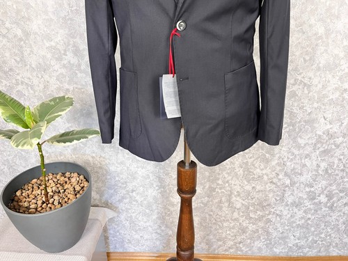 NWT! Linea Sartoriale Dark Blue 150'S Wool Half Lined Suit 40, EU 50 W35 L31 - Imagen 4 de 17