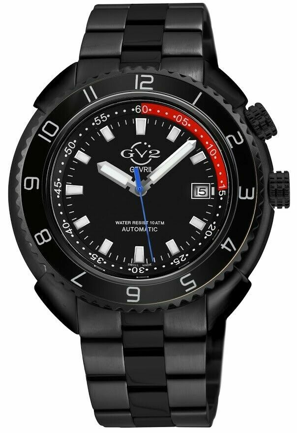 GV2 by Gevril Men's 42403 Squalo Swiss Automatic Ceramic Bezel