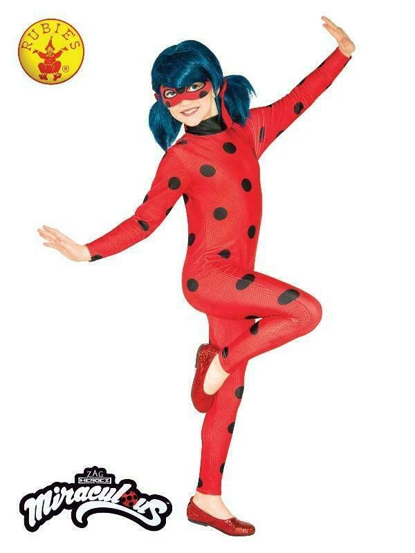 Licensed Miraculous Ladybug Girls Superhero Costume & Mask