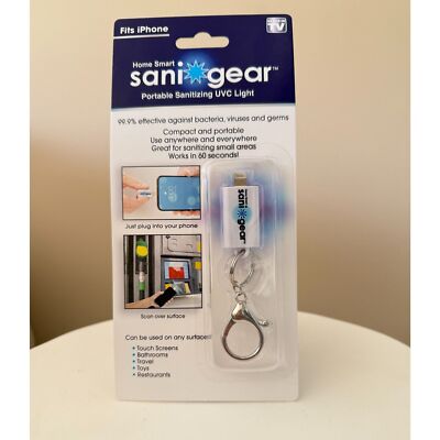 Case 36 Sani Gear Travel Sanitizing UVC Light Portable Key Chain iPhone MicroUSB