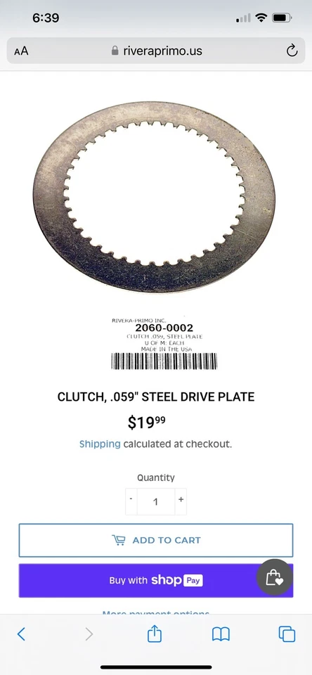 Placas de embrague de acero Primo Rivero para Harley Davidson.14x 0,59 y 2x 0,79 de grosor Foto 2 de 2