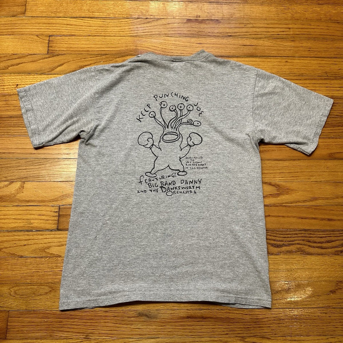 Vintage Daniel Johnston T Shirt Hi How Are You Keep Punching Grey 