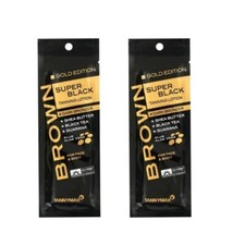 Tannymaxx Brown/Super Black "Gold Edition" Tanning Lotion+Dark Bronzer 2x15ml