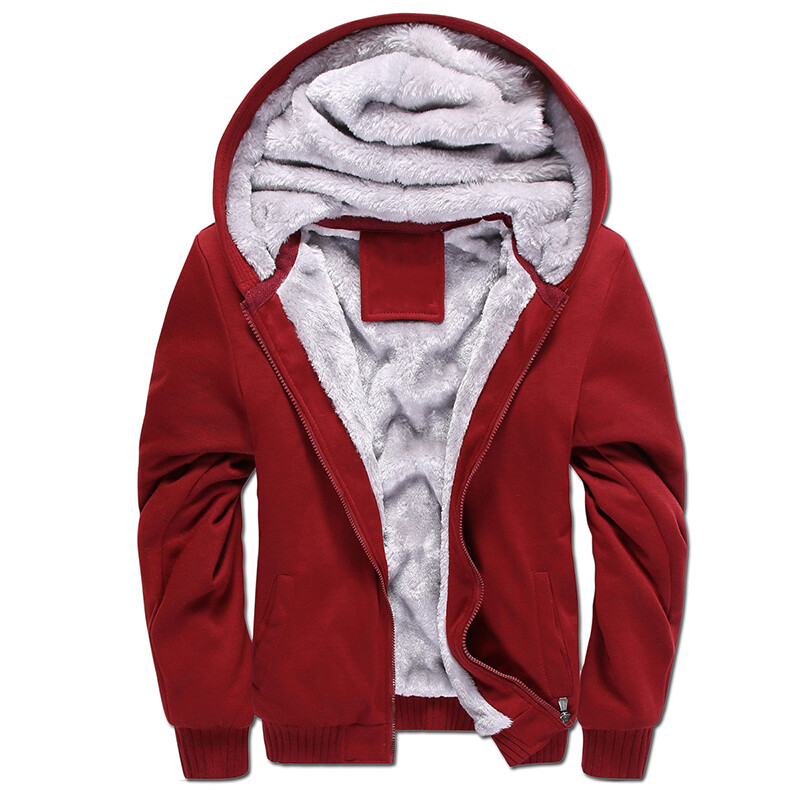 Warm Sherpa Fleece Hoodie Zip 