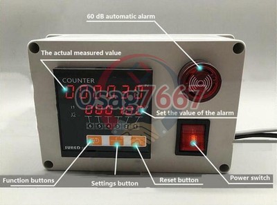 Meter Counter Rotary Encoder Wheel Roll Digital Electronic Length Measure 300ppr