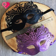 Venetian Eye Mask Glitter Lace Eyemask Masquerade Mardi Gras Halloween Cosplay