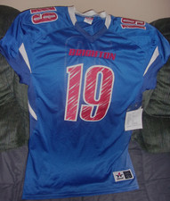 BRIGHTON Alleson Athletic Blue 19 Football Jersey Size L dealer rep item NWT