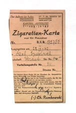 1940 - 44 Germany Nazi  Ghetto Litzmannstadt Cigarette Card - Name Address 