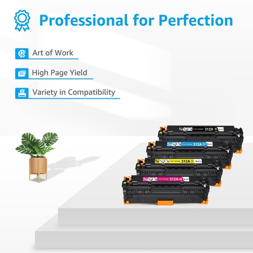 4 Stück CF380A Tonerkartusche Set für HP 312A Color LaserJet Pro MFP M476dn M476nw - Bild 4 von 6