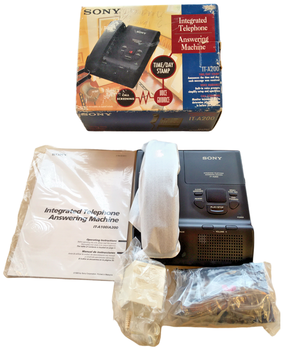 Sony Telephone Land Line ITA200 w/ Integrated Answering Machine Black