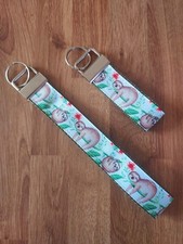 Sloth - Handmade Mini Key Fob / Wristlet / Keychain / Keyring / Teacher Gift