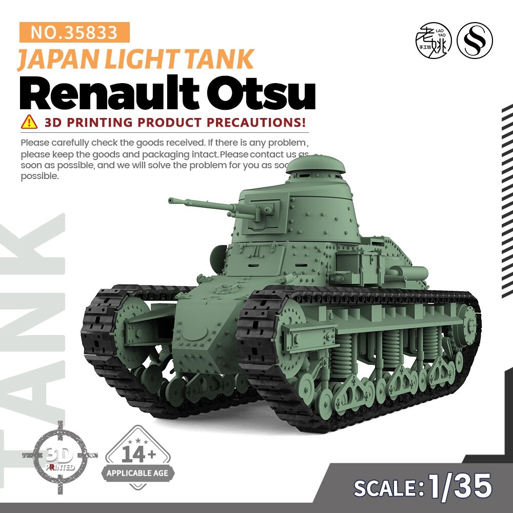 SSMODEL SS35833 1/35 Military Model Kit Japan Renault Otsu