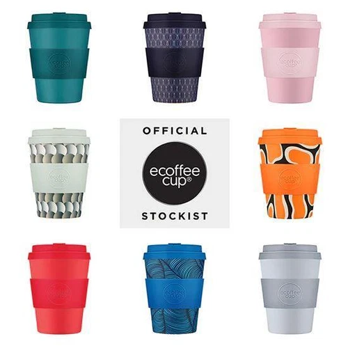 Ecoffee Cup Reusable Eco-Friendly Plant Based Coffee Cups 8oz - 14oz