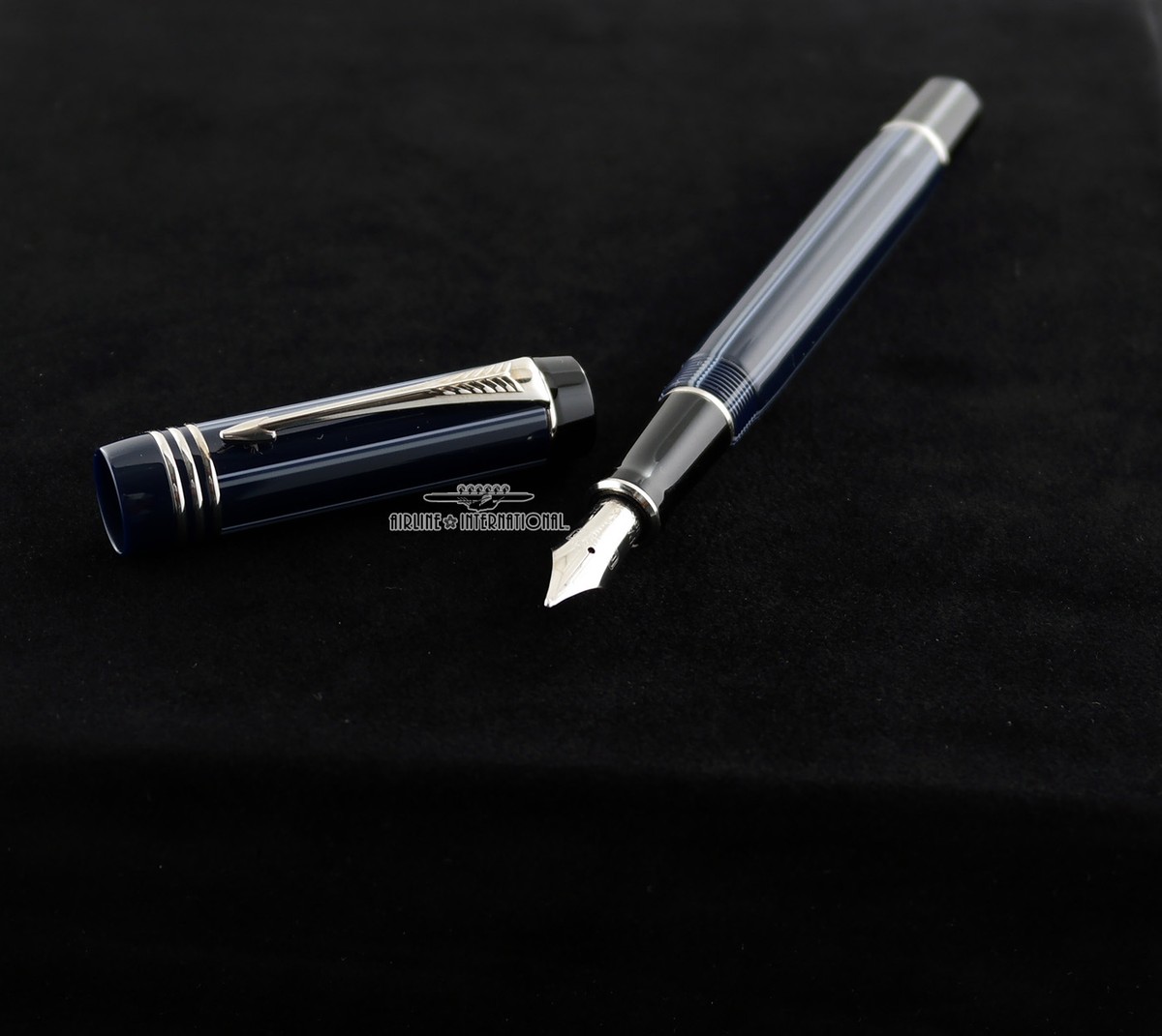 Parker Duofold International Pinstripe Fountain Pen-Medium Nib | eBay