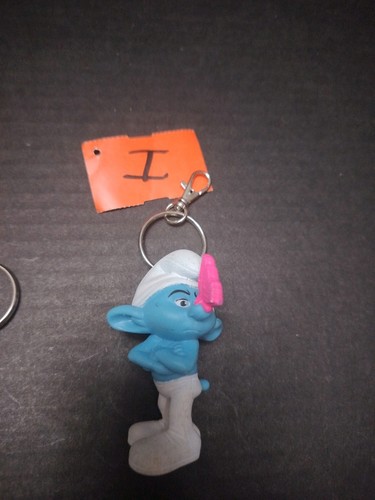Vintage Smurf Keychain 3” Figurine Backpack Charm Smurfette Papa You Choose - Picture 10 of 13