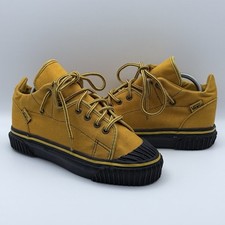 Vtg Vans Made In USA Size 6.5 Women Yellow Style 32 Mid Skool Old 80 s 90 s