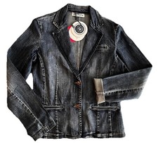 Blue Monkey Damen Jeans Jacke Blazer Größe M - NEU Mit Etikett