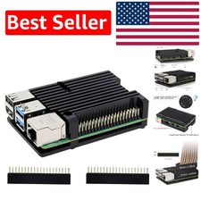 Stylish Raspberry Pi 4 Armor Case with Open Design for WiFi  Bluetooth Clarity