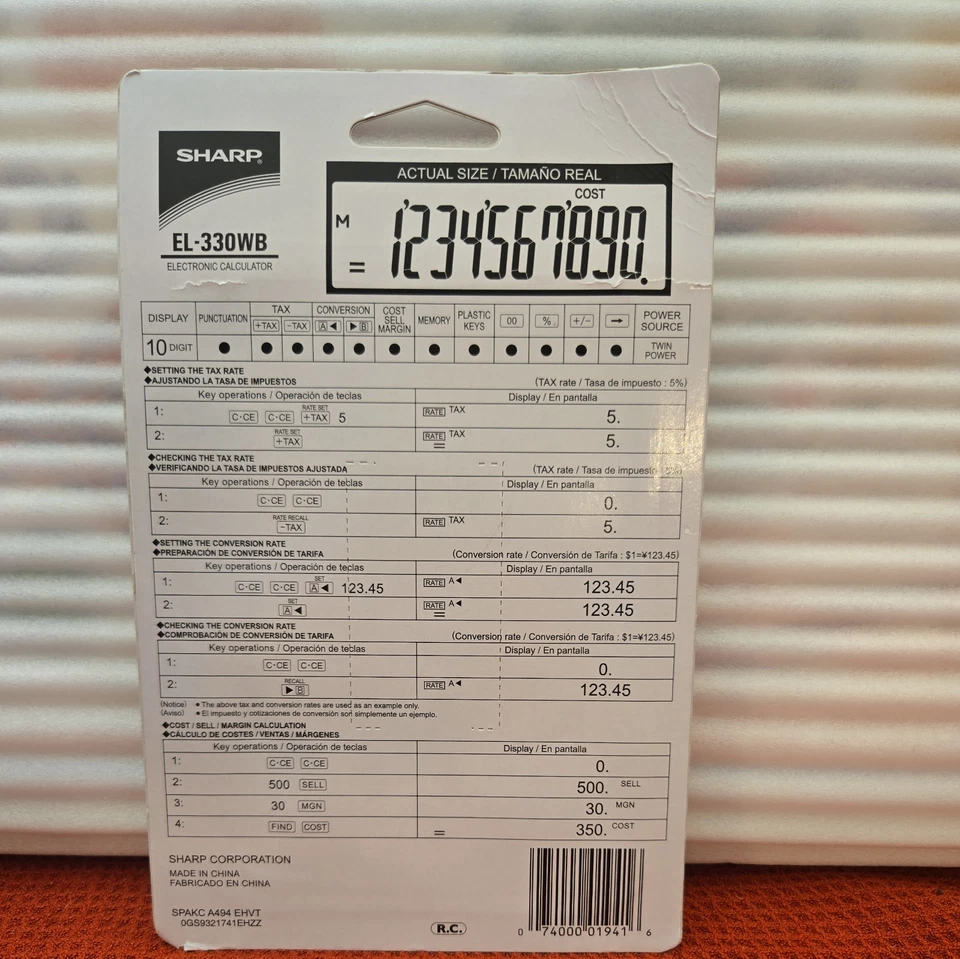 Sharp EL-330WB Calculator - Image 3 of 3