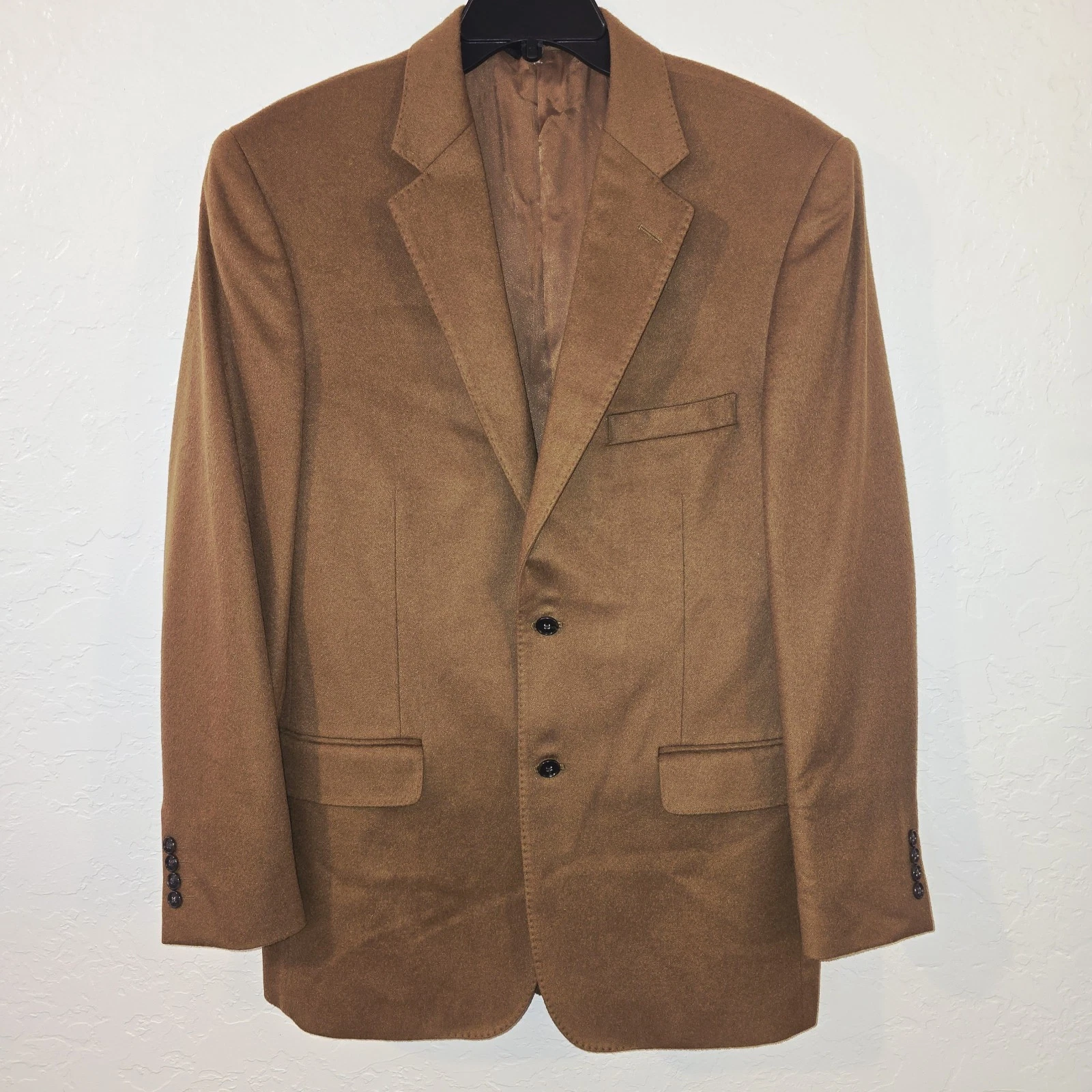 Pronto Uomo Couture Men’s 42 Long Brown 100% Cashmere Blazer Sport Coat