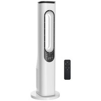 HOMCOM Bladeless Tower Fan, 35dB Standing Cooling Fan with Oscillating