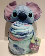 Stitch Silk Throw Blanket w/ Plush Hugger 40x50 Lilo  Stitch Disney Xmas Gift