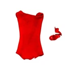 Vintage Barbie Red Helenca Swimsuit & Red Open Toe Shoes 1960s Mattel