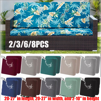 #ad 2 4 6PCS Patio Chair Cushion Covers Outdoor Stretch Cushion Protector Cover ONLY $52.99