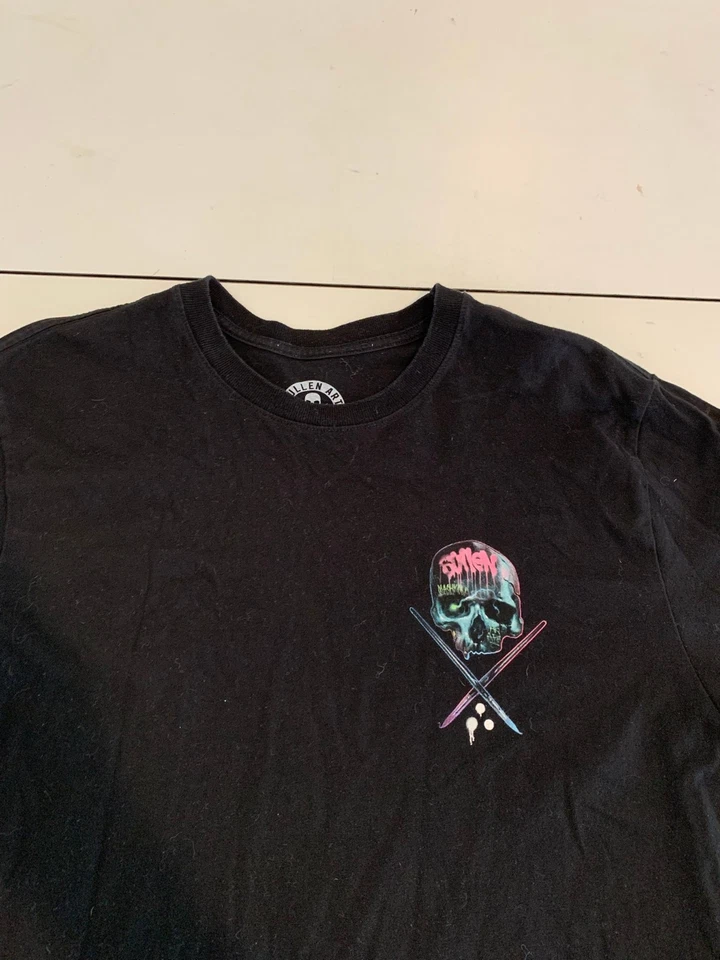 Camisa Sullen Art Collective XL Negra Calavera Pincel Tatuaje Graffiti Grunge Punk Foto 4 de 4