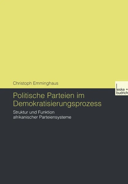Christoph Emminghaus | Politische Parteien Im Demokratisierungsprozess | Buch-image