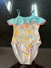 Matilda Jane One Piece Swimsuit Girls Sz 10 Rainbows Bathing Suit Boutique Pink