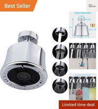 Kitchen Sink Faucet Head 4-Mode, 360  Swivel Faucet Aerator Adapter, Chrome ...