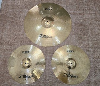 ZILDJIAN ZBT ROCK HI HATS & 20" RIDE MATCHING SET GREAT CONDITION!