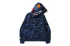 34261 bape color camo shark full zip hoody blue M