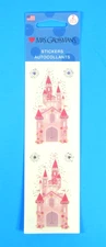 Vintage Mrs. Grossmans Reflections Glitter Princess Castles 2 Sheet Sticker Pack