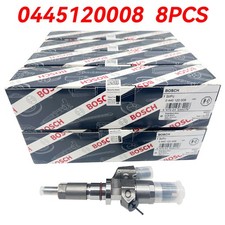 8x Bosch 6.6l 0445120008 Fuel Injectors Fits For 2001 2002 2003 2004 Duramax Lb7
