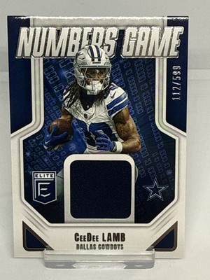 2025 Panini Donruss Elite CeeDee Lamb NGJ-CDL Numbers Game Patch /599