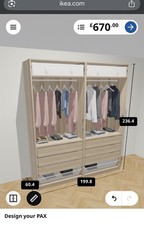 IKEA pax Forsand Large Wardrobe