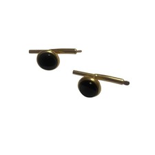 Vintage Gold Black Onyx Tuxedo Shirt Studs