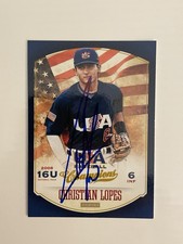Christian Lopes SIGNED 2013 Panini USA Baseball Champions #61 IP AUTO