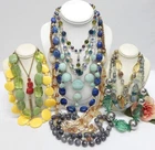 VINTAGE TO NOW FASHION /COSTUME JEWELRY NECKLACE LOT, ASSORTED TYPES & MATERIALS